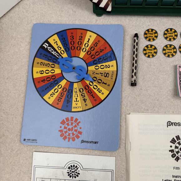 Vintage Wheel of Fortune 5th Edition‎ Pressman 1991 Board Game Complete - Picture 7 of 13